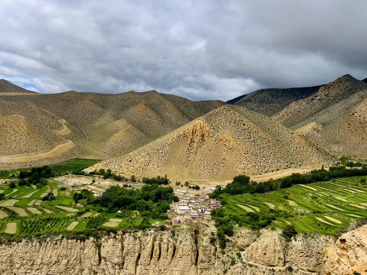 A village in the highlands of Upper Mustang
